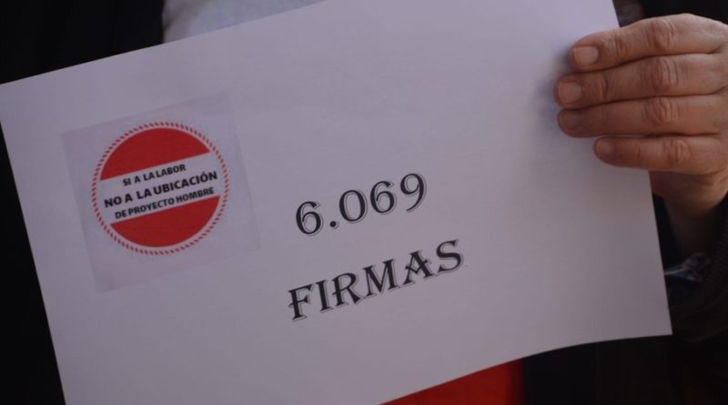 6069 firmas entregadas contra ubicacion proyecto hombre