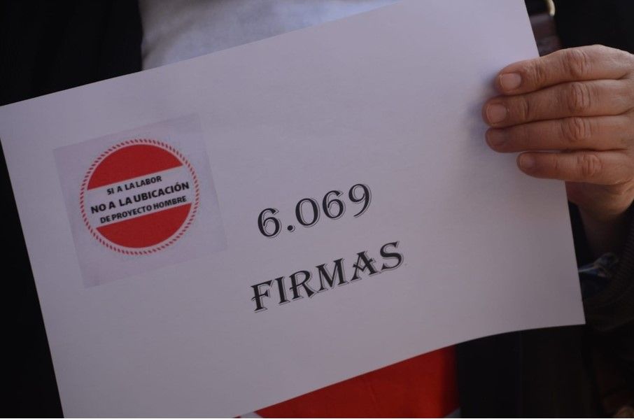 6069 firmas entregadas contra ubicacion proyecto hombre